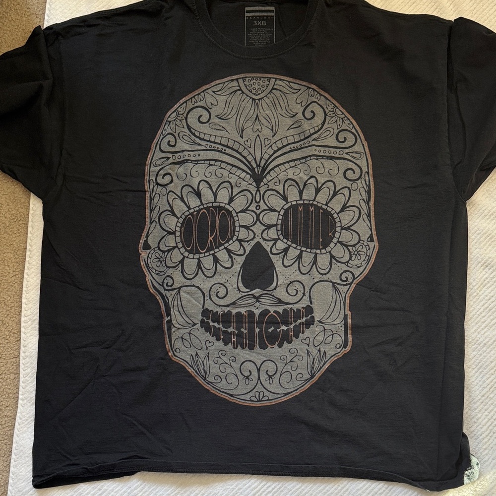 Sean John Black Ornate Skull Tee